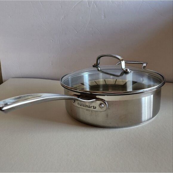 Cuisinart 3.5 quart saute pan with glass lid model#  m8833-24H stainless steel - Picture 1 of 7